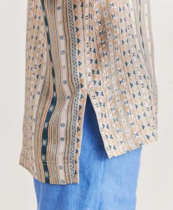 Donne Momonì Bluse E Camicie-Blusa Ambroise In Twill Di Seta - Sabbia Multicolor