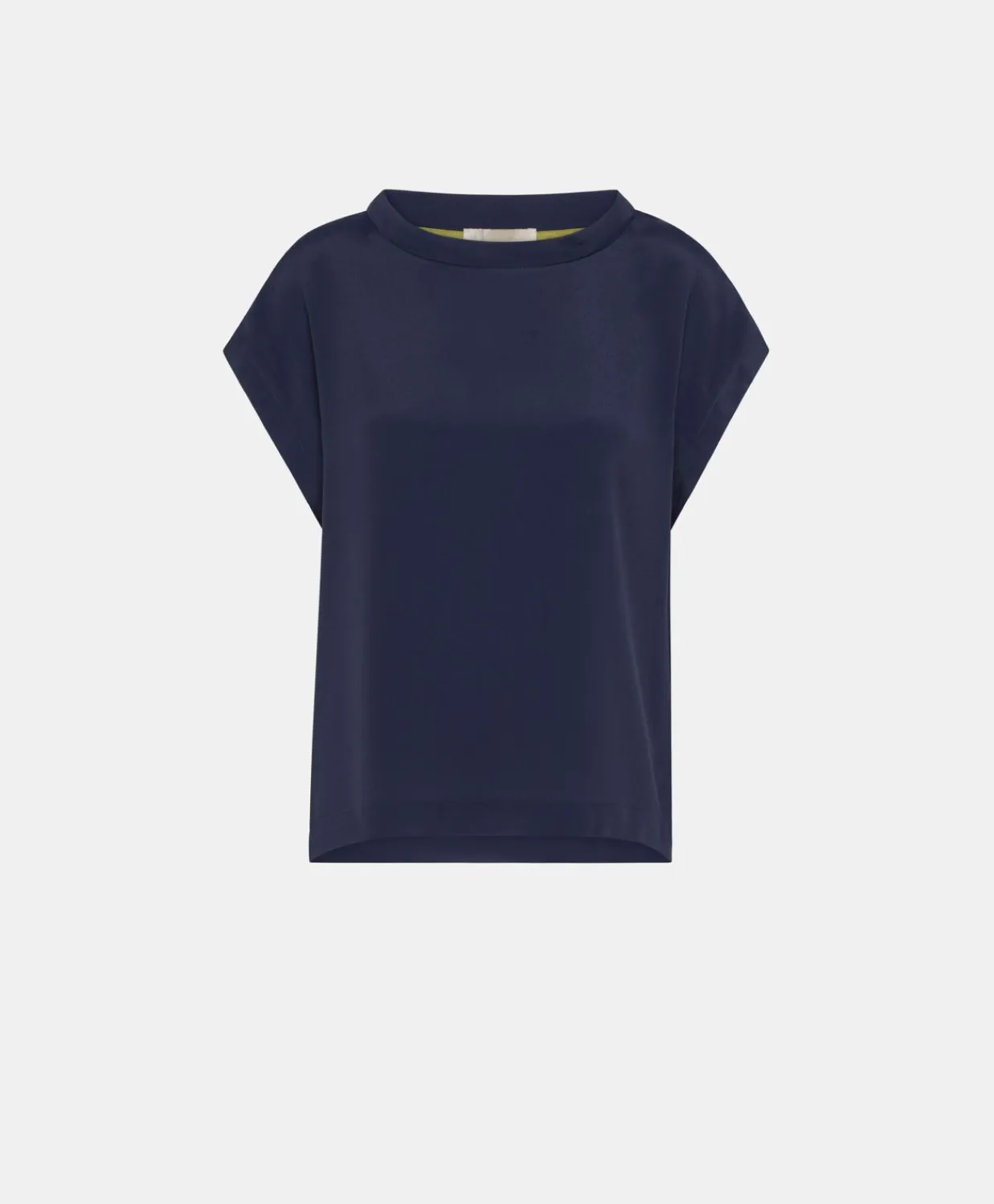 Donne Momonì Bluse E Camicie-Blusa Curacao In Acetato Seta - Blu Notte