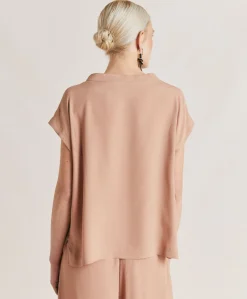 Donne Momonì Bluse E Camicie-Blusa Curacao In Acetato Seta - Nudo