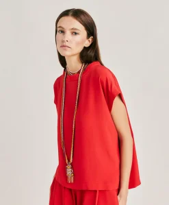 Donne Momonì Bluse E Camicie-Blusa Curacao In Acetato Seta - Azalea