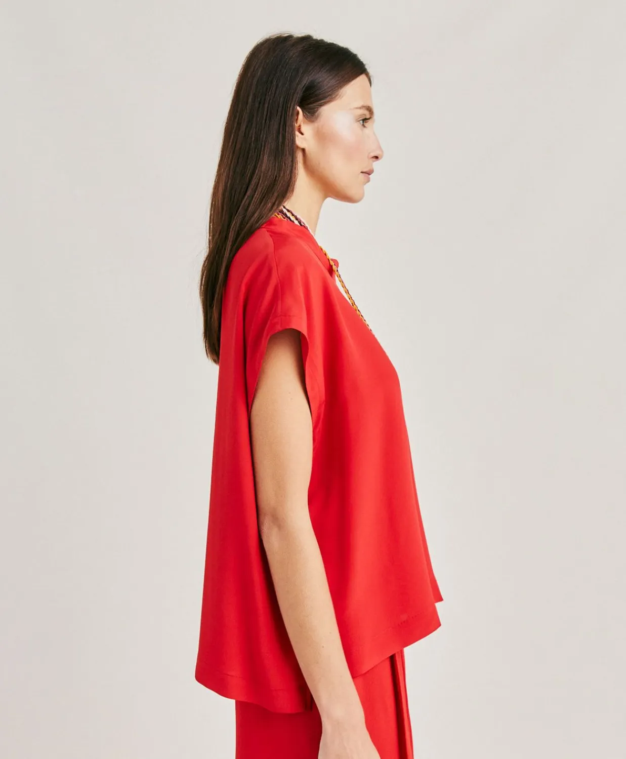Donne Momonì Bluse E Camicie-Blusa Curacao In Acetato Seta - Azalea