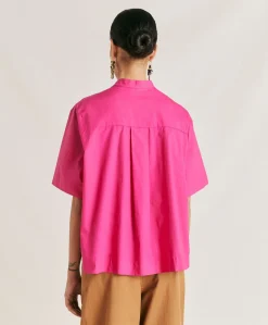 Donne Momonì Bluse E Camicie-Blusa Mialli In Popeline - Fucsia