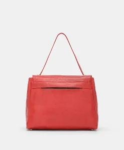 Donne Momonì Borse E Pochette-Borsa Flore Bag In Pelle - Rosso