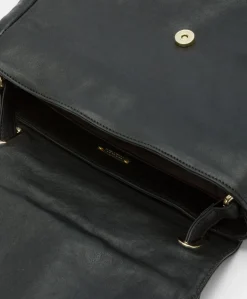 Donne Momonì Borse E Pochette-Borsa Flore In Pelle - Nero