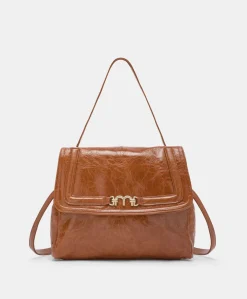 Donne Momonì Borse E Pochette-Borsa Flore In Pelle Naplack - Bruciato