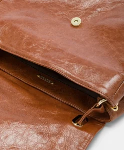 Donne Momonì Borse E Pochette-Borsa Flore In Pelle Naplack - Bruciato