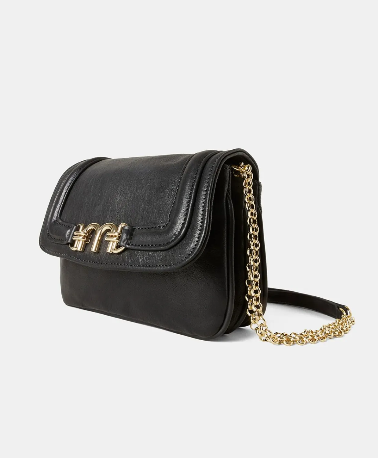 Donne Momonì Borse E Pochette-Borsa Mimi Flore In Pelle - Nero