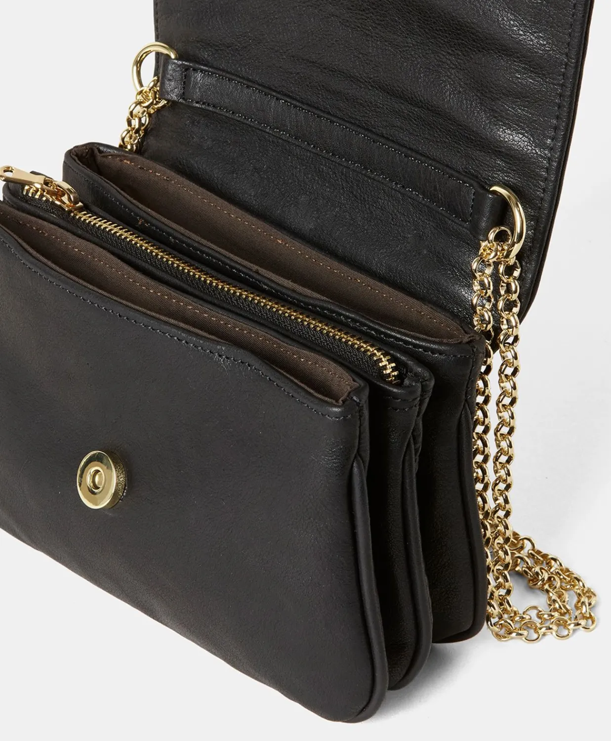 Donne Momonì Borse E Pochette-Borsa Mimi Flore In Pelle - Nero