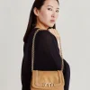 Donne Momonì Borse E Pochette-Borsa Mimi Flore In Pelle Lame' - Caramello
