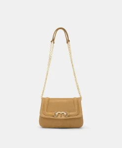 Donne Momonì Borse E Pochette-Borsa Mimi Flore In Pelle Lame' - Caramello