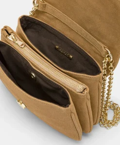 Donne Momonì Borse E Pochette-Borsa Mimi Flore In Pelle Lame' - Caramello