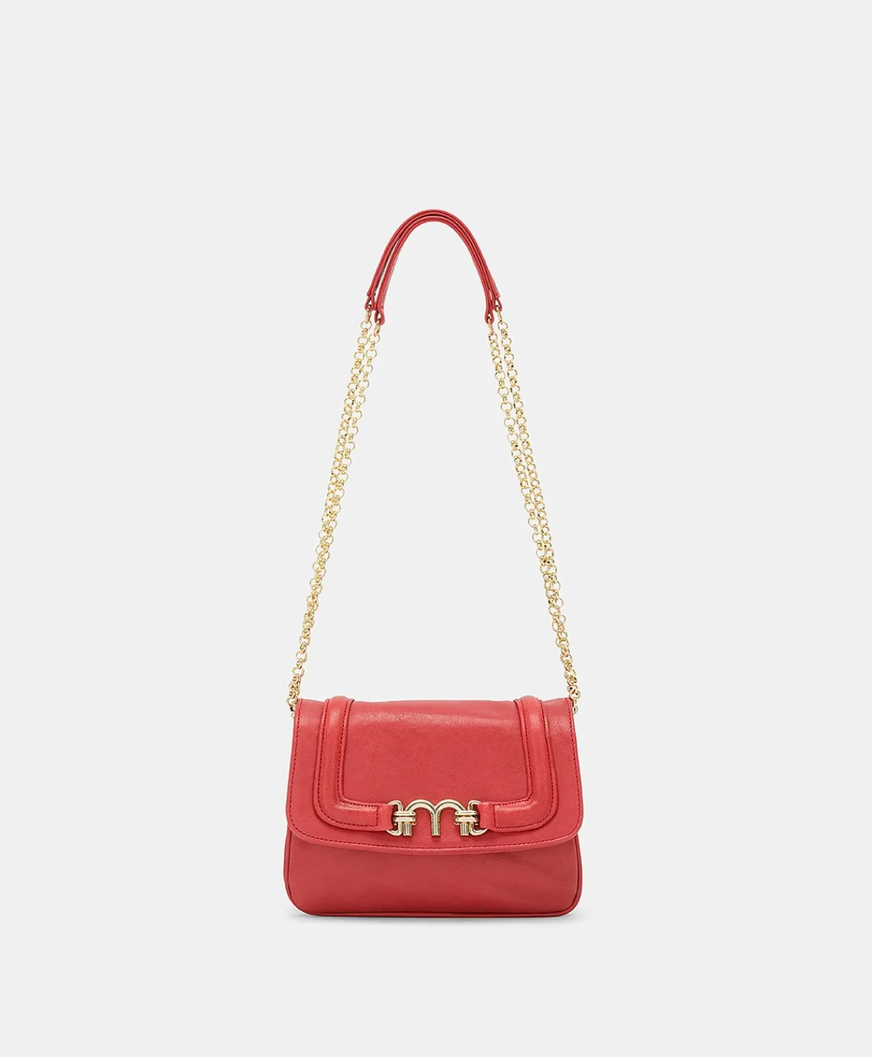 Donne Momonì Borse E Pochette-Borsa Mimi Flore In Pelle - Rouge