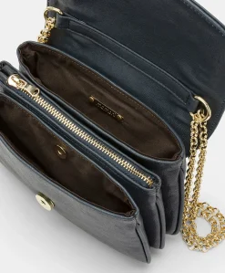 Donne Momonì Borse E Pochette-Borsa Mimi Flore In Pelle - Bleu