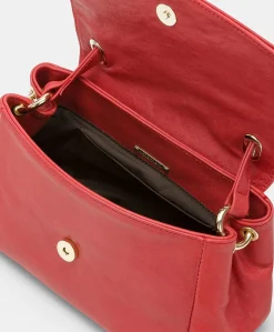 Donne Momonì Borse E Pochette-Borsa Petit Flore In Pelle - Rosso