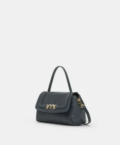 Donne Momonì Borse E Pochette-Borsa Petit Flore In Pelle - Blu