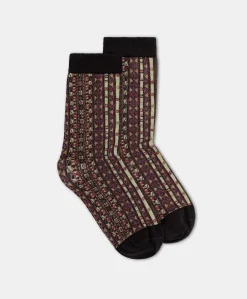 Donne Momonì Calzini-Calzini Paraiso Stampati - Nero Multicolor