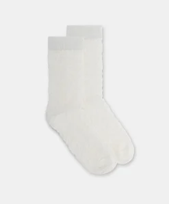 Donne Momonì Calzini-Calzini Sal Con Logo Jacquard - Bianco