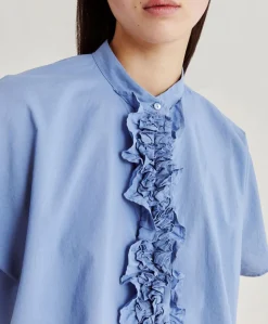 Donne Momonì Bluse E Camicie-Camica Berenice Con Voile Di Cotone - Polveroso