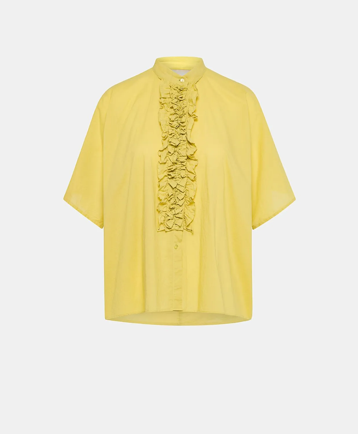 Donne Momonì Bluse E Camicie-Camica Berenice Con Voile Di Cotone - Acido