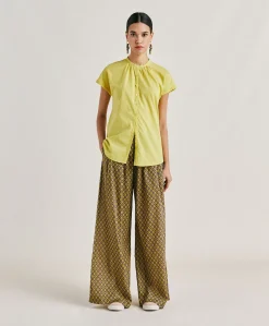 Donne Momonì Bluse E Camicie-Camicia Artora Con Voile Di Cotone - Acido