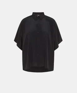 Donne Momonì Bluse E Camicie-Camicia Brooklyn In Acetato Seta - Nero
