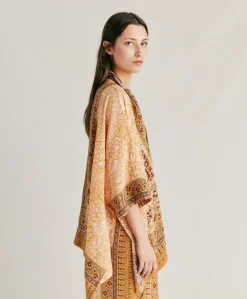 Donne Momonì Bluse E Camicie-Camicia Ray In Crepe De Chine - Bruciato/Multicolor