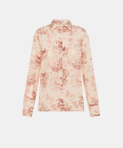 Donne Momonì Bluse E Camicie-Camicia Shirt In Crepe De Chine - Rosato/Amarena