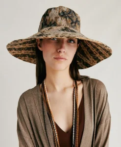 Donne Momonì Trench E Cappotti-Cappotto Calla In Jersey Lurex - Fango
