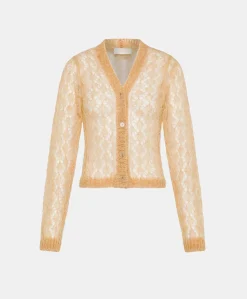 Donne Momonì Maglieria-Cardigan Altea In Soft Mohair - Arancio