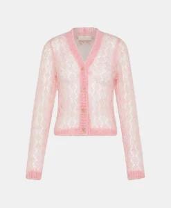 Donne Momonì Maglieria-Cardigan Altea In Soft Mohair - Rosa Baby