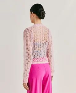 Donne Momonì Maglieria-Cardigan Altea In Soft Mohair - Rosa Baby
