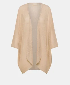 Donne Momonì Maglieria-Cardigan Divina Perlata Lurex - Cipria
