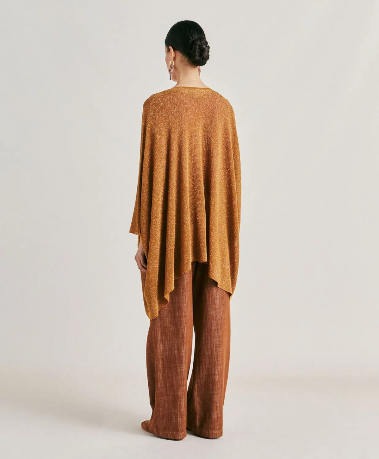 Donne Momonì Maglieria-Cardigan Divina Perlata Lurex - Caramello