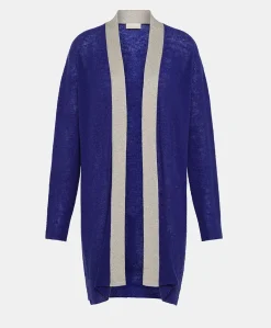 Donne Momonì Maglieria-Cardigan Flossy Perlata Dettagli Lurex - Bluette