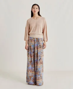 Donne Momonì Maglieria-Cardigan Fresno Perlata Lurex - Cipria