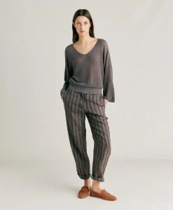 Donne Momonì Maglieria-Cardigan Fresno Perlata Lurex - Corteccia