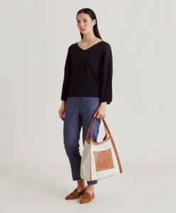 Donne Momonì Maglieria-Cardigan Fresno Perlata Lurex - Blu Notte