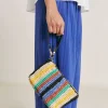 Donne Momonì Borse E Pochette-Clutch Yamir In Raffia A Righe - Multicolor