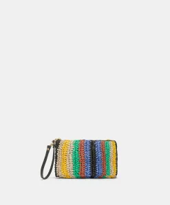 Donne Momonì Borse E Pochette-Clutch Yamir In Raffia A Righe - Multicolor