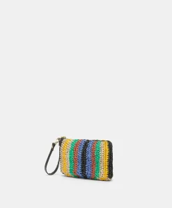 Donne Momonì Borse E Pochette-Clutch Yamir In Raffia A Righe - Multicolor