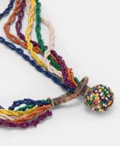 Donne Momonì Bijoux-Collana Rubiela Con Perline - Verde/Multicolor