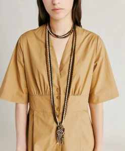 Donne Momonì Bijoux-Collana Vidrier Con Perline - Cacao Multicolor