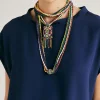 Donne Momonì Bijoux-Collana Vidrier Con Perline - Verde/Multicolor