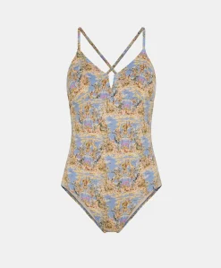 Donne Momonì Costumi Da Bagno-Costume Intero Coral Spring - Ceruleo Multicolor