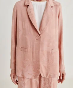 Donne Momonì Completi E Talleur-Giacca Dayton In Cupro Jacquard - Rosato