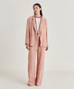 Donne Momonì Completi E Talleur-Giacca Dayton In Cupro Jacquard - Rosato