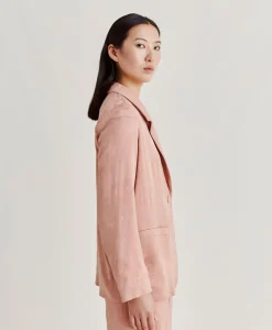 Donne Momonì Completi E Talleur-Giacca Dayton In Cupro Jacquard - Rosato