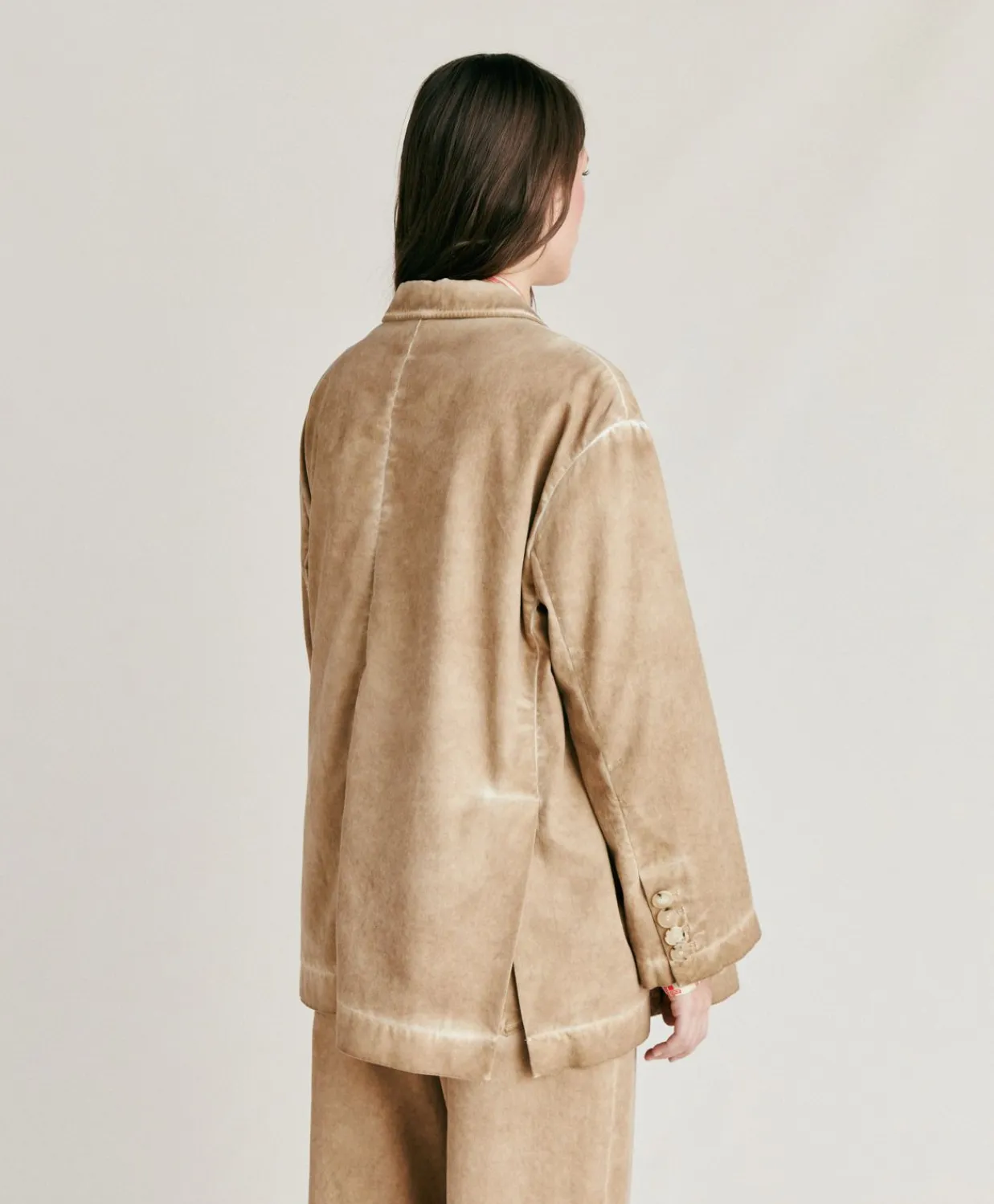 Donne Momonì Completi E Talleur-Giacca Edith In Gabardina - Sabbia