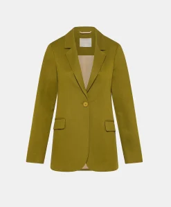 Donne Momonì Completi E Talleur-Giacca Futura In Gabardina - Oliva