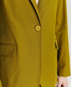 Donne Momonì Completi E Talleur-Giacca Futura In Gabardina - Oliva